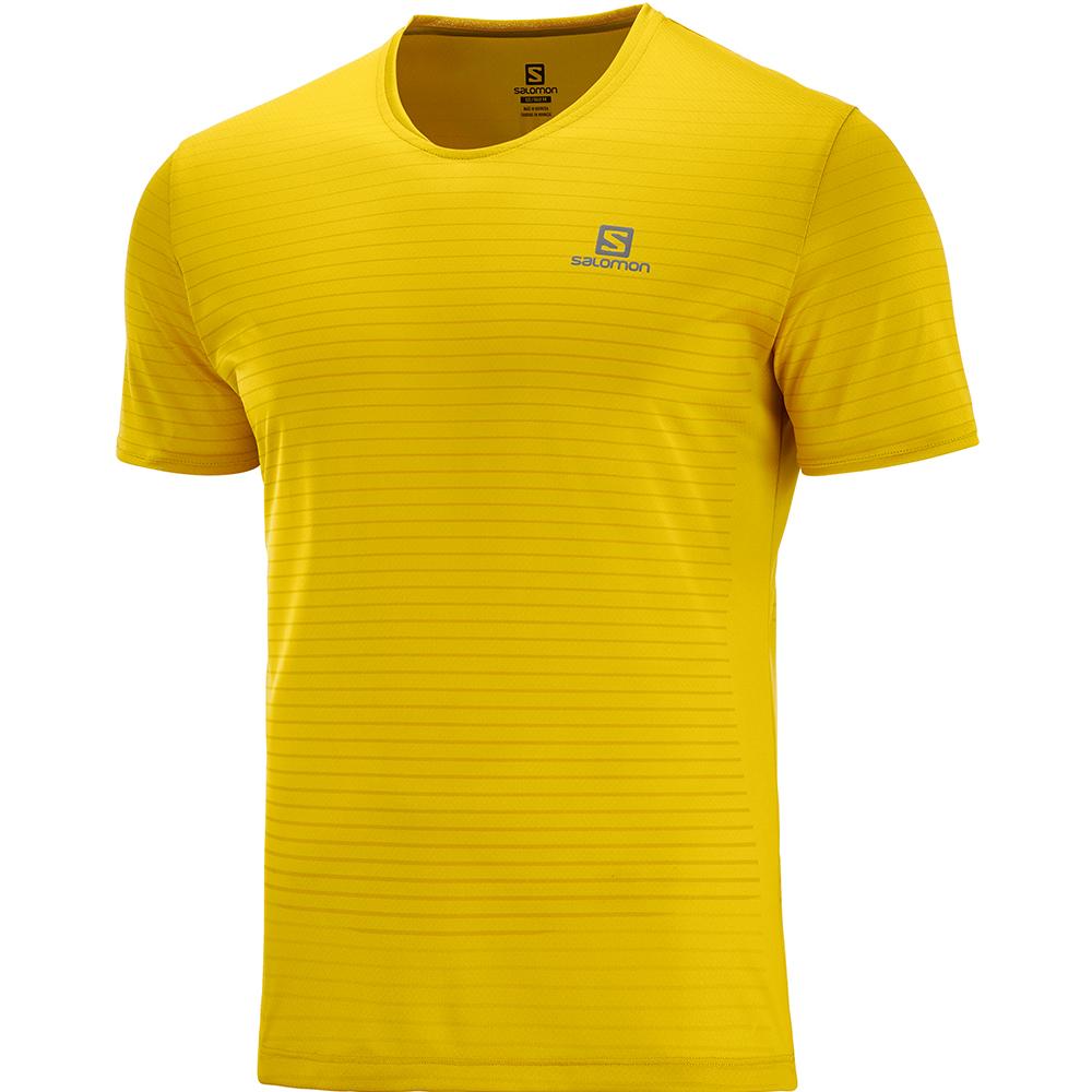 Salomon Israel SENSE M - Mens T shirts - Yellow (SIXW-06487)
